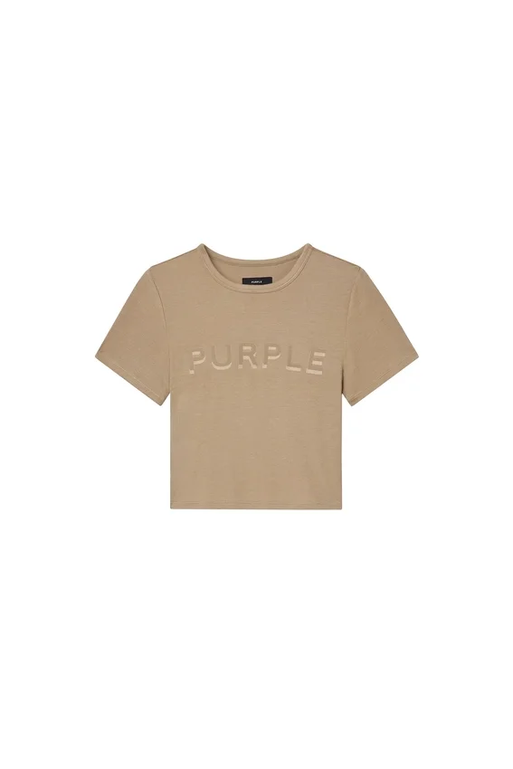 Baby-T-Shirt mit geripptem Saum und Wordmark-Applikation