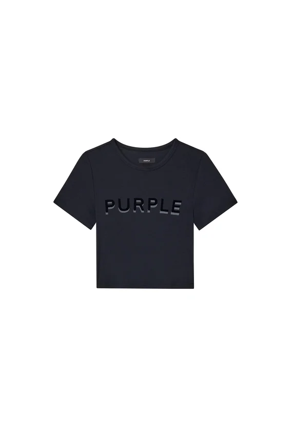 Baby-T-Shirt mit geripptem Saum und Wordmark-Applikation
