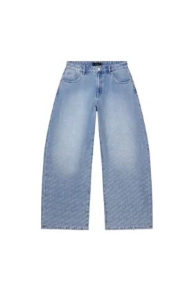 Baggy-Hose mit Logo-Bling