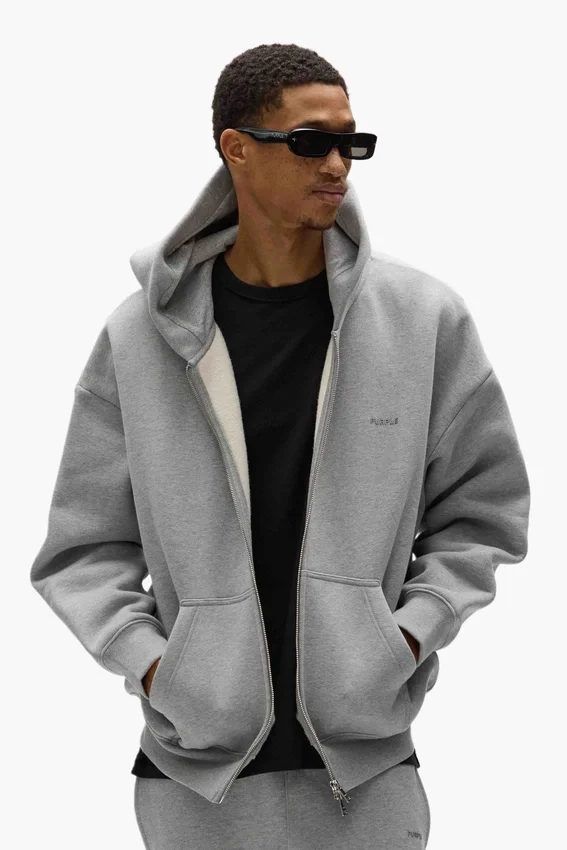 Basic-Hoodie mit Reißverschluss