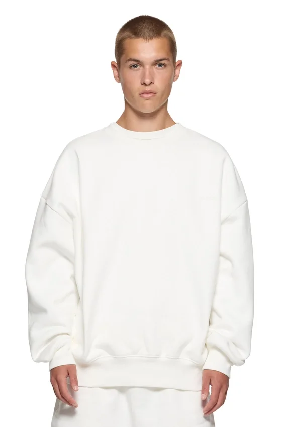 Blank-Pullover mit Rundhalsausschnitt