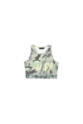 Bralette aus Nylon mit Camouflage-Print