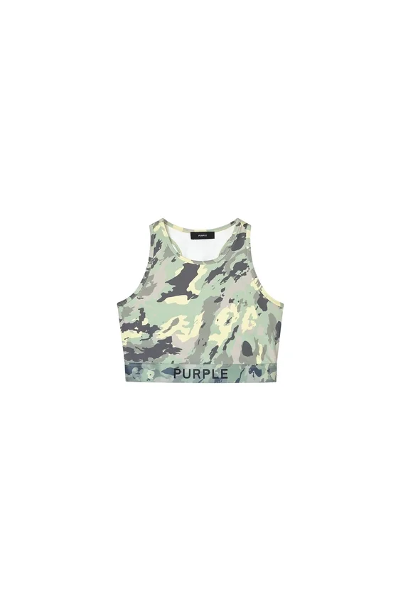 Bralette aus Nylon mit Camouflage-Print