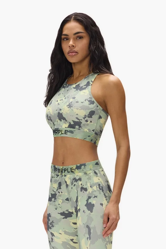 Bralette aus Nylon mit Camouflage-Print