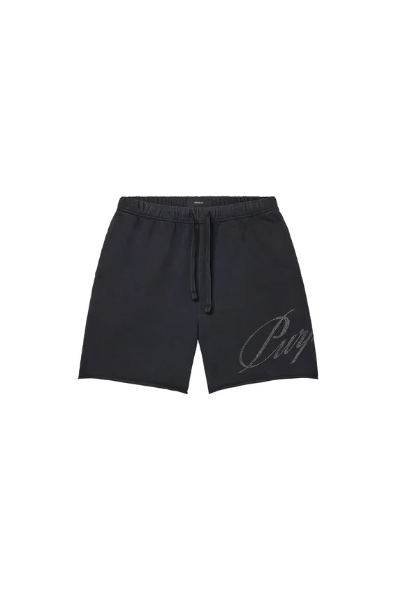 Crystal Slanted Script Shorts