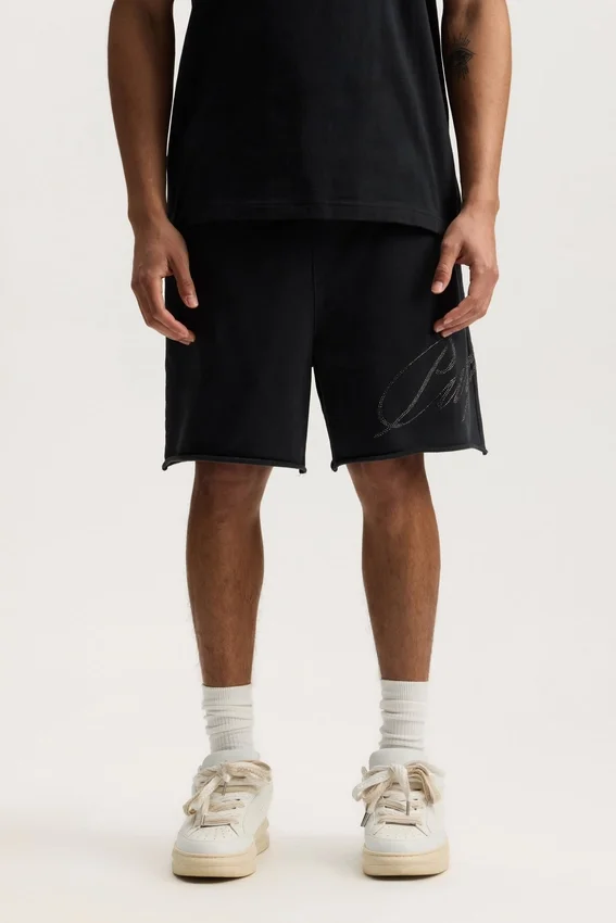 Crystal Slanted Script Shorts
