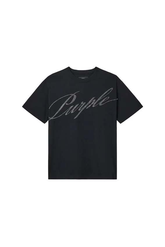 Crystal Slanted Script T-Shirt