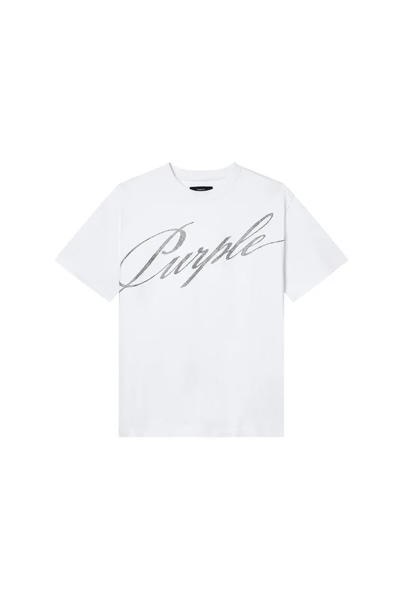 Crystal Slanted Script T-Shirt