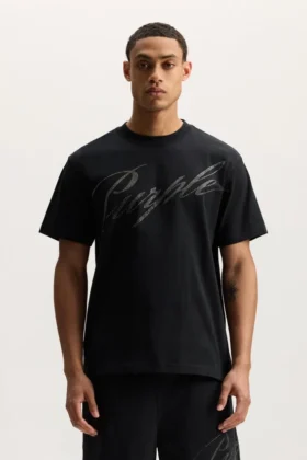 Crystal Slanted Script T-Shirt