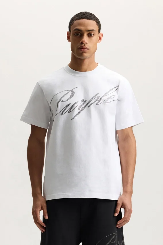 Crystal Slanted Script T-Shirt
