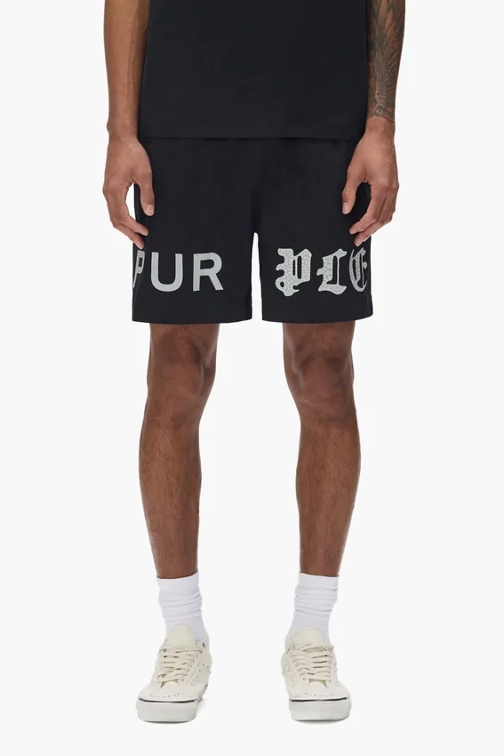 „Half & Half“-Schriftzug rundum – Shorts