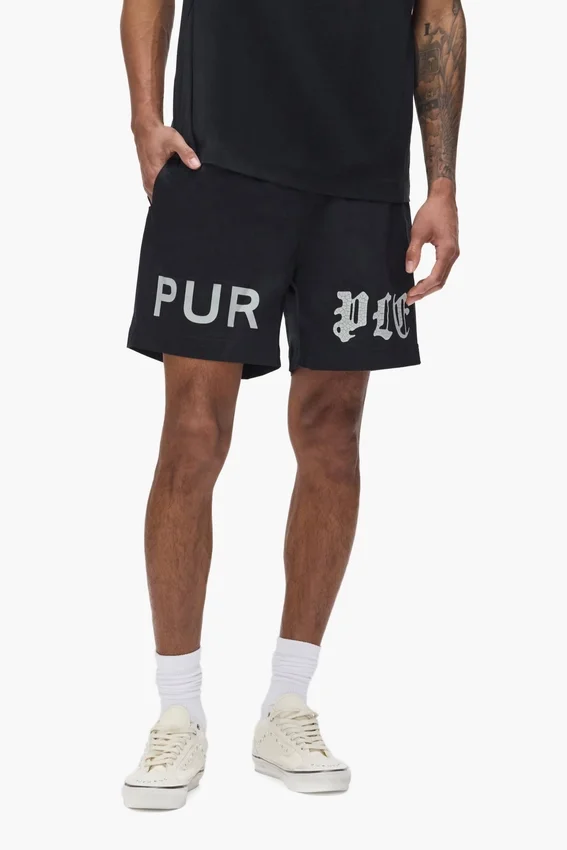 „Half & Half“-Schriftzug rundum – Shorts