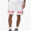Half & Half-Schriftzug-Shorts