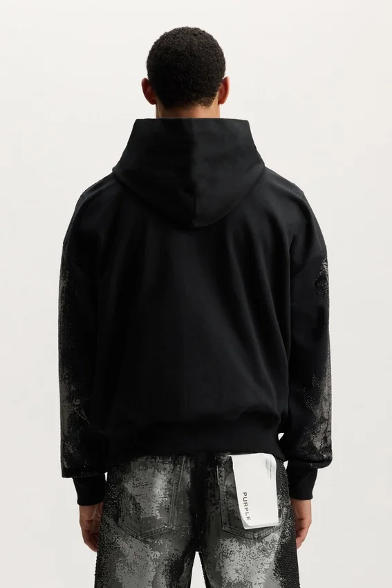 Hoodie mit aufgenähten Kristallen