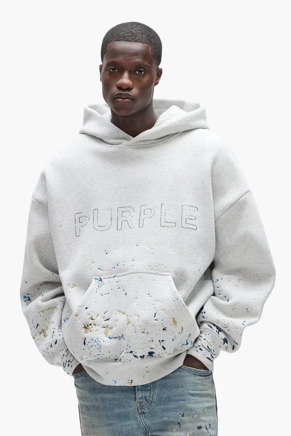 Hoodie mit Nieten und Camouflage-Muster