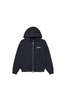 Hoodie mit Reißverschluss und Schriftzug
