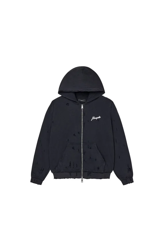Hoodie mit Reißverschluss und Schriftzug