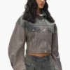 Jacke aus Denim und Leder