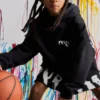 Kinder-Hoodie mit bemaltem Schriftzug
