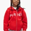 Kinder-Hoodie mit halbem Reißverschluss