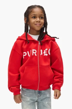 Kinder-Hoodie mit halbem Reißverschluss