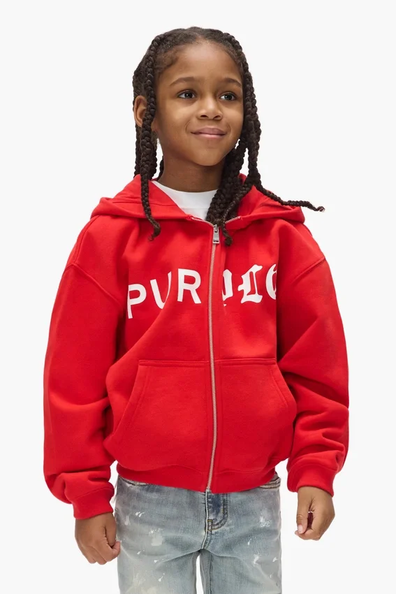 Kinder-Hoodie mit halbem Reißverschluss