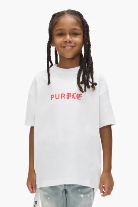 Kinder-T-Shirt mit „Half & Half“-Schriftzug