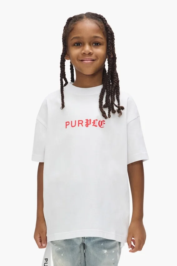 Kinder-T-Shirt mit „Half & Half“-Schriftzug