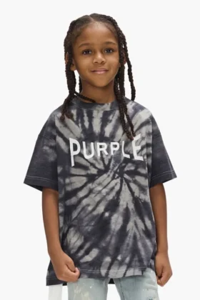 Kinder-T-Shirt „Tri-Wordmark“ im Tie-Dye-Look