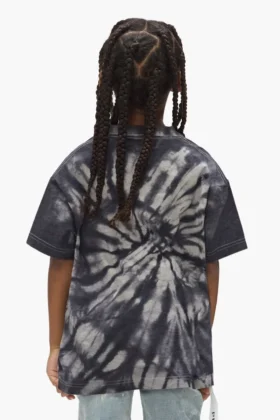 Kinder-T-Shirt „Tri-Wordmark“ im Tie-Dye-Look