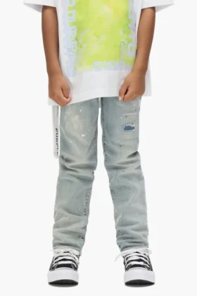 Kinderhose „Light Indigo Paint Repair“