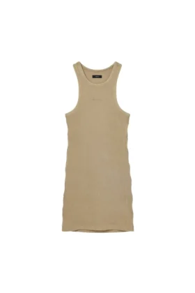Kleid mit Wordmark-Rippausschnitt