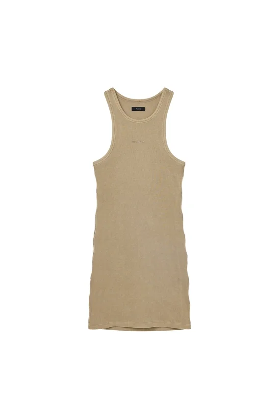 Kleid mit Wordmark-Rippausschnitt