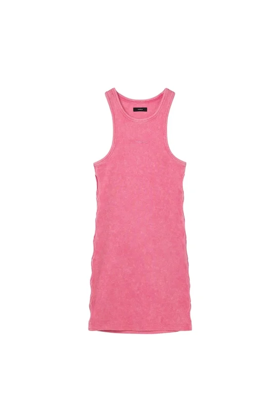 Kleid mit Wordmark-Rippausschnitt