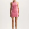 Kleid mit Wordmark-Rippausschnitt
