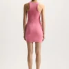 Kleid mit Wordmark-Rippausschnitt