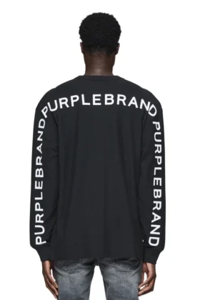 Langarm-Hemd mit wiederholtem Wordmark-Motiv