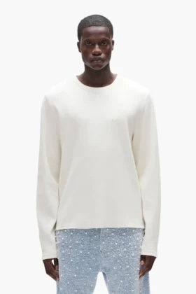 Langarm-Shirt mit Waffelmuster