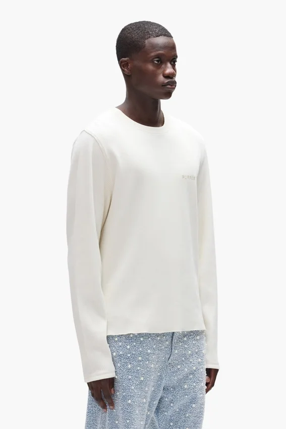 Langarm-Shirt mit Waffelmuster
