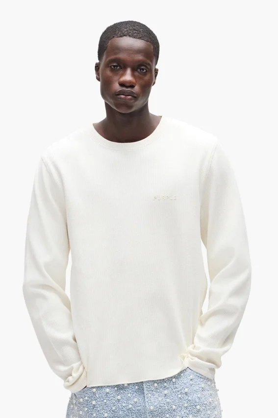Langarm-Shirt mit Waffelmuster