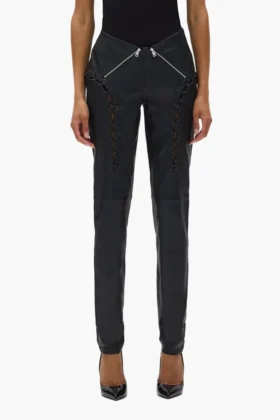 Leather V Zip Hose