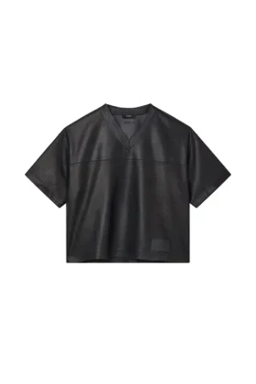 Leder-Mesh-T-Shirt