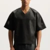 Leder-Mesh-T-Shirt