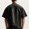Leder-Mesh-T-Shirt