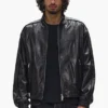 Leder-Trainingsjacke