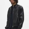 Leder-Trainingsjacke