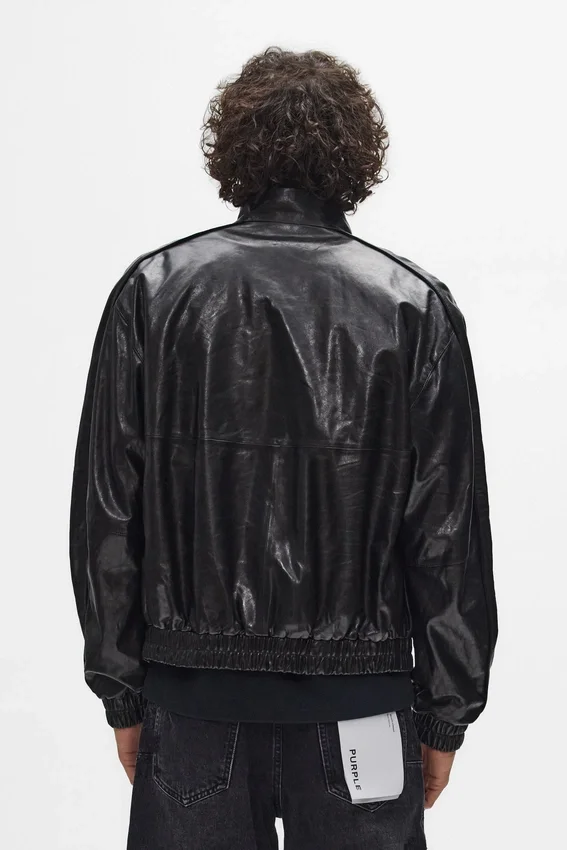Leder-Trainingsjacke