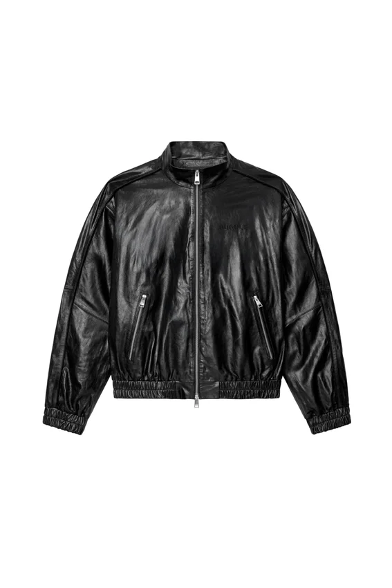 Leder-Trainingsjacke