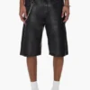Leder-Trainingsshorts