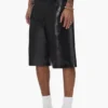 Leder-Trainingsshorts